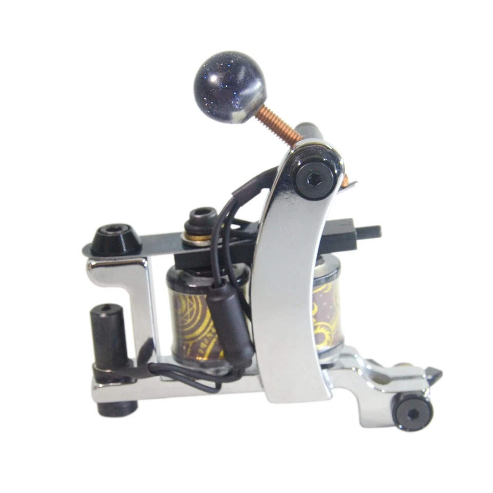 1PC IRON CHROME PLATING TATTOO MACHINE SHADER 25MM 10WRAPS COPPER WIRE COIL 8-32 - Image 1 of 4