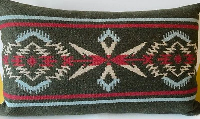 Ralph Lauren Arrowhead Stripe Blanket Earth Italian Wool Pillow Cvr Both Side - Image 1 of 4