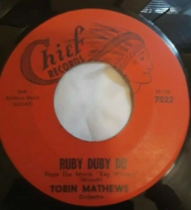 Tobin Matthews - Ruby Duby Du / Leatherjacket Cowboy 45 RPM 7" 1960 Vinyl Chief - Picture 1 of 4