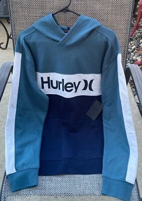 ~Sudadera Pullover con Capucha Atlética Hurley Tri~Color Firma Para Hombre~M~NUEVA CON ETIQUETAS's Foto 1 de 4