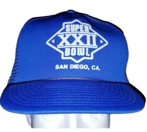 SOMBRERO SUPER BOWL XXII Malla Snapback Años 80 ORIGINAL San Diego Redskins vs Broncos - Imagen 1 de 5
