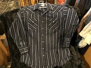 ELY Cattleman Men's Snap Western Shirt size 2XBig18 1/2 35 For BIG MAN - Picture 1 of 3