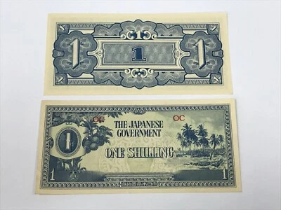 Oceania 1 Shilling Japanese Occupation (1942) UNC - Image 1 of 4