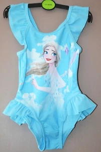 GIRLS M&S DISNEY FROZEN ELSA SWIMSUIT AGE 2-3 YRS BLUE - BNWT - Picture 1 of 3