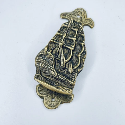 Brass Door Knocker HMS Victory Cottage Door Knock Architectural 11.5 X 4.5 CM Cover