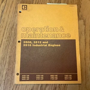 CAT Caterpillar 3508 3512 3516 OPERATION & MAINTENANCE MANUAL INDUSTRIAL ENGINE - Picture 1 of 3