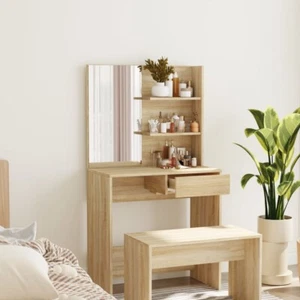 Schminktisch mit Spiegel Sonoma-Eiche 74,5x40x141 cm - Bild 1 von 10