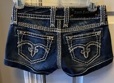 ROCK REVIVAL Alanis Shorts Women's Size 23 Blue Jean Short Pockets