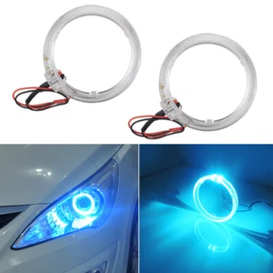 2 piezas Azul Hielo 3.0" Luz LED Guía Ojo de Ángel Anillo DRL Lámpara Antiniebla Faro Actualización - Imagen 1 de 12