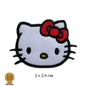 Hello Kitty cute animal cartoon Iron on Sew on Embroidered Patch - Picture 1 of 1