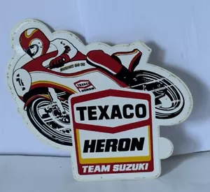Vintage Original 1970s TEXACO HERON TEAM SUZUKI Sticker - Picture 1 of 4