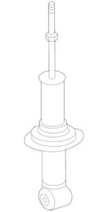 Genuine Mitsubishi OE Shock Absorber Rr Susp 4162A304 - Picture 1 of 3