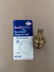 MASTER PLUMBER FAUCET STEM - AM BRASS STYLE COLD / 822547 / HANDLE 24 - Picture 1 of 4