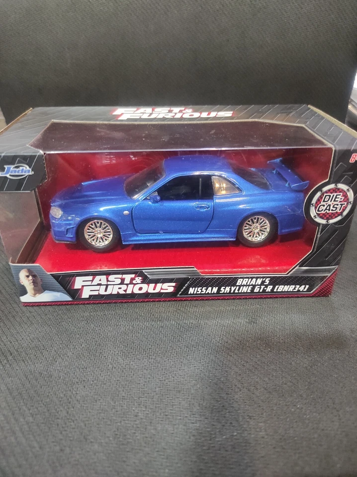 FAST&FURIOUS-BRIAN`S NISSAN SKYLINE GT-R ( BRN34 ) 1/32 JADA NUOVA - Immagine 1 di 1