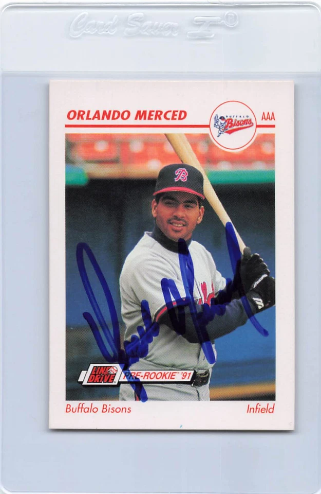 1991 Impel #35 Orlando Merced Buffalo Bisons Signed Auto *H3923 - Image 1 of 2
