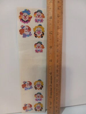 Sandylion Clown Faces Stickers Prismatic Vintage - Birthday - Image 1 of 3