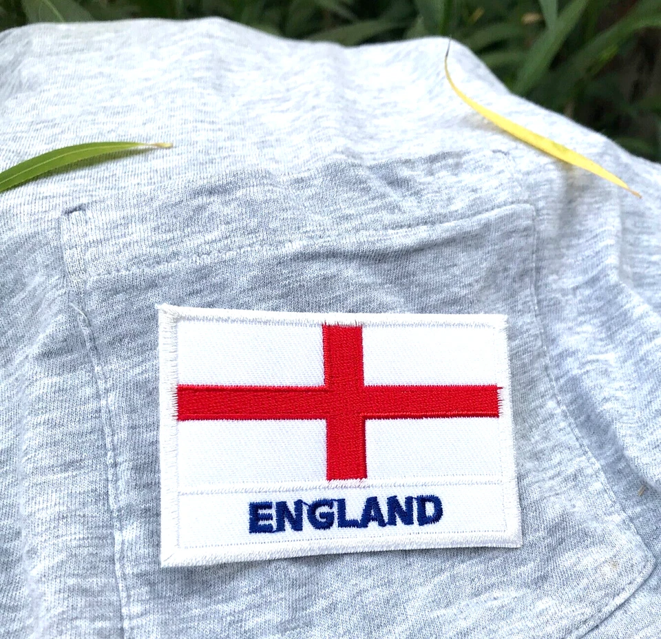 St. George's Cross Applique Patch England Sew-On Flag Patches 2 x 3 Inch English - Image 1 of 1