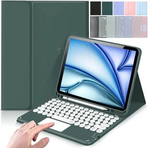 For iPad Pro 13 11/Air 13 11 2024 7/8/9/10th Touchpad Keyboard Mouse Smart Case - Picture 1 of 40