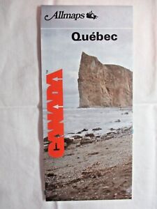 Allmaps Canada Limited Quebec 1987 Folding Road Map w/ Cities Vintage