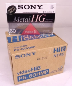 Videocámara Sony Video 8 Hi8 Metal HG 60 min Videocassette P6-60HG P6-60HMP (5) - Imagen 1 de 5