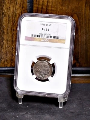 1915-D Buffalo Nickel - NGC AU55 (#48003) - Image 1 of 4