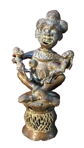 VINTAGE BRONZE 20" FIGURAL MATERNITY SCULPTURE STATUE - Picture 1 of 8