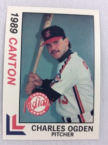 1989 Canton-Akron Indians-Eastern League-BEST Baseball Card-Charles Ogden