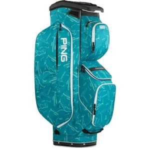 New Ping 2025 Traverse Teal Decal 14-Way Cart Bag - Picture 1 of 1