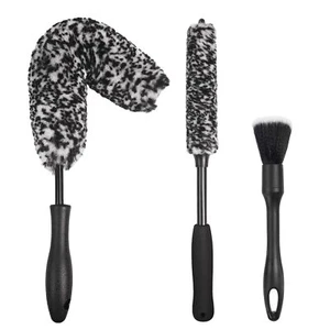 NIKCOSMK 3PCS Wheel Brush Kit for Cleaning Wheel and Tire Wheel and Rim Brush... - Picture 1 of 6