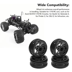 4PCS 1.9in Felgen Carbon Fiber RC Beadlock Felgen Für Axial SCX10 UB - Bild 1 von 22