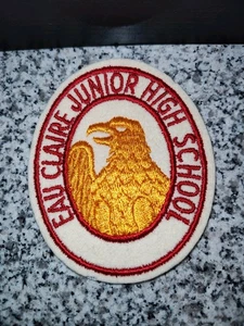Eau Claire Junior High School. Eau Claire Wisconsin. Parche escolar vintage años 50 - Imagen 1 de 3