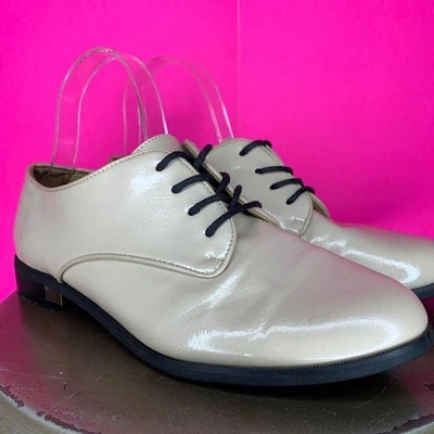 Aldo Marwen Nude Patent Leather Almond Toe Lace Up Oxford Sz 8 - Image 1 of 4