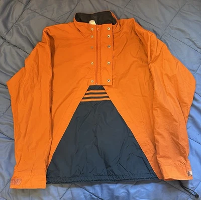 Chaqueta cortavientos vintage Adidas naranja cuarto cremallera talla mediana Foto 1 de 4