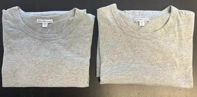 Lot of 2 James Perse Short Sleeve T-Shirts Men L Size 3 Heather Grey MADE IN USA - Image 1 of 4