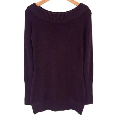 Suéter Robert Rodriguez 100% Cachemira Cuello Barco Manga Larga Púrpura Ciruela Talla XS Foto 1 de 4