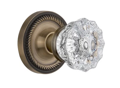 Warehouse Rope Rosette with Crystal Door Knob - Image 1 of 3
