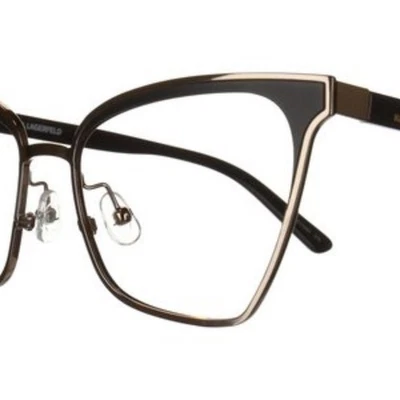 KARL LAGERFELD KL308 540 BROWN New Cats Eye Optical Eyeglass Frame For Women - Image 1 of 3
