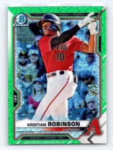 Bowman #BCP-136 2021 Kristian Robinson Chrome Prospects Mojo refractor verde/99 - Imagen 1 de 2
