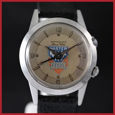 VINTAGE WITTNAUER ALARM MANUAL WINDING WITH MASTER MIX FEEDS LOGO DIAL MEN WATCH - Image 1 of 4