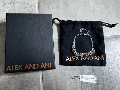 NUEVO CON ETIQUETAS Alex and Ani Cierre Magnético Nudo Cadena Eslabón Pulsera Tono Plata 6’’- 8’ Foto 1 de 3