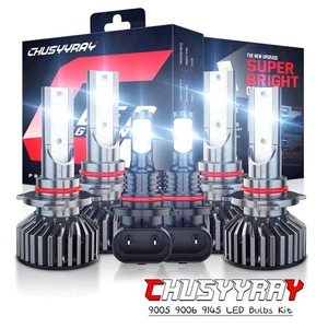 LED Headlights + Fog Light 6x Bulbs for 2003 2004 2005 2006 GMC Sierra 1500 3500 - Picture 1 of 14