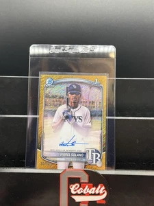Warel Solano | 2025 Bowman Chrome 1st Auto Gold Shimmer /50 TB Rays - Picture 1 of 1