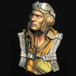 1/10 Resin Model Figure Bust MIDWAY US NAVY PILOT WW2 Unassembled Unpainted kit - Picture 1 of 12