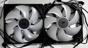 Ventilateur boîtier CORSAIR iCUE AF140 RGB ELITE 140mm - Noir (PACK DE 2) Idéal pour PC de jeu - Photo 1/2