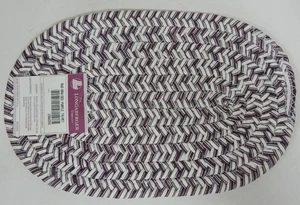 NEW LONGABERGER OVAL RUG BRAIDED PURPLE TRIVET 2366393-MEASURES 15" x 9 1/2" - Picture 1 of 4