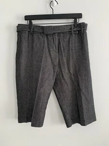 Willi Smith Size 10 Women’s Linen Blend Gray Bermuda Work Shorts - Picture 1 of 6