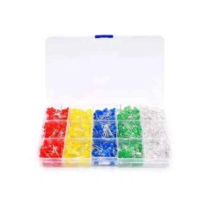 500 Piece 5MM LED Diode Globe Kit with Case - 5 Colours - Picture 1 of 3