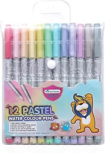Water-based Marker Pens Pastel Set 12 Colors for Kids and Adults Coloring - Picture 1 of 4