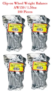 100 Pcs CLIP-ON Wheel Weight Balance 1.50oz 1.1/2oz AWZ150 oz Lead Free - Picture 1 of 2