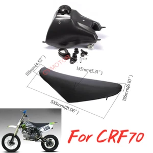 Black Plastic Fuel Tank & Seat CRF70 XR 70F 70CC Dirt Bike Taotao 140CC 150CC - Picture 1 of 12